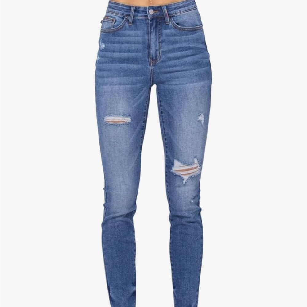 ❌ SOLD Judy Blue Multicolor Embroidery Pocket High Waist Skinny Jeans ❌